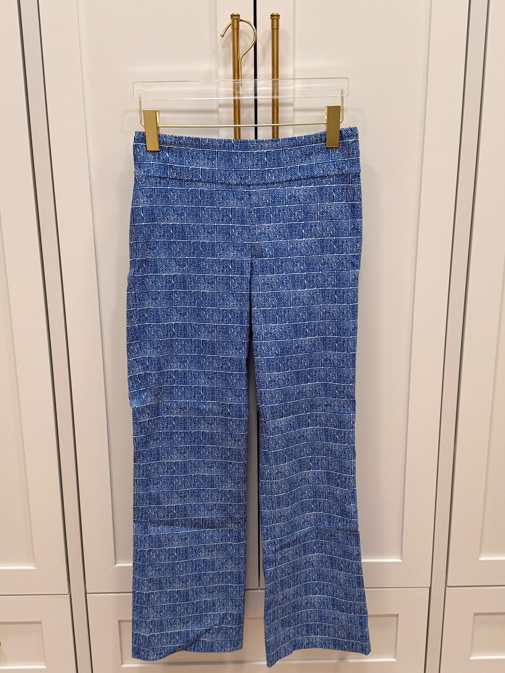 J. McLaughlin Mini Labyrinth Squared Pants in Blue